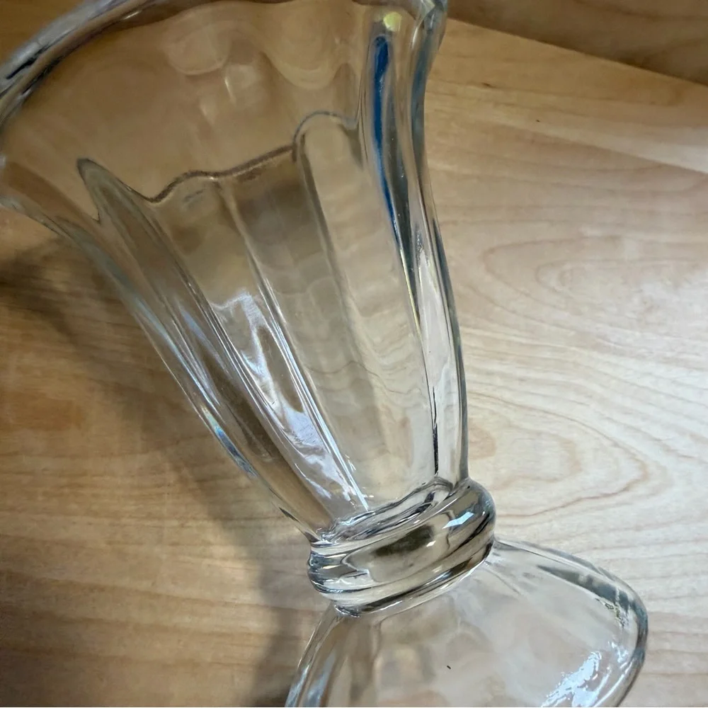 Vintage Libbey Tulip 5” Clear Glass 6 oz Retro Icecream Sundae Dish Collectible